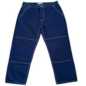 Mia & Madison Women 5 Pocket Design High Rise Wide Leg Mom Blue Denim Size 11